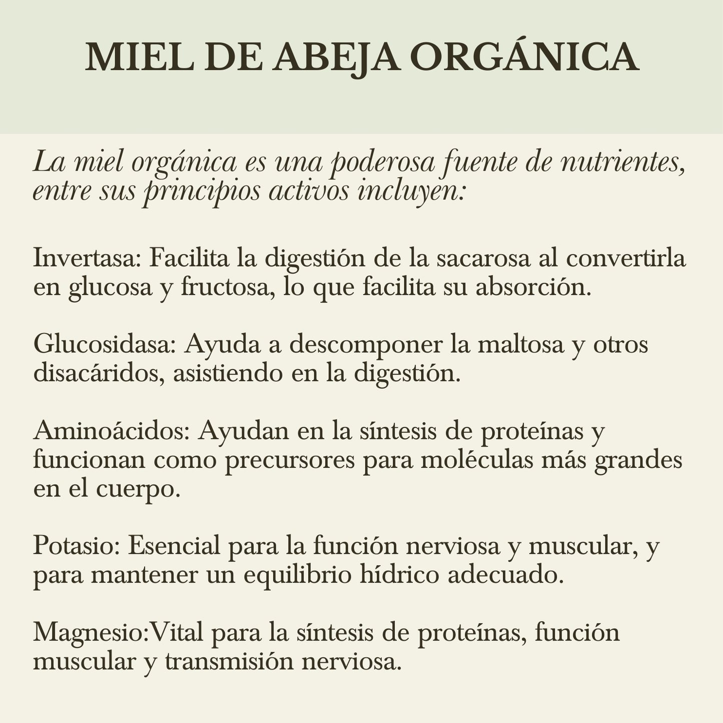 x. MIEL DE MEZQUITE ORGÁNICA