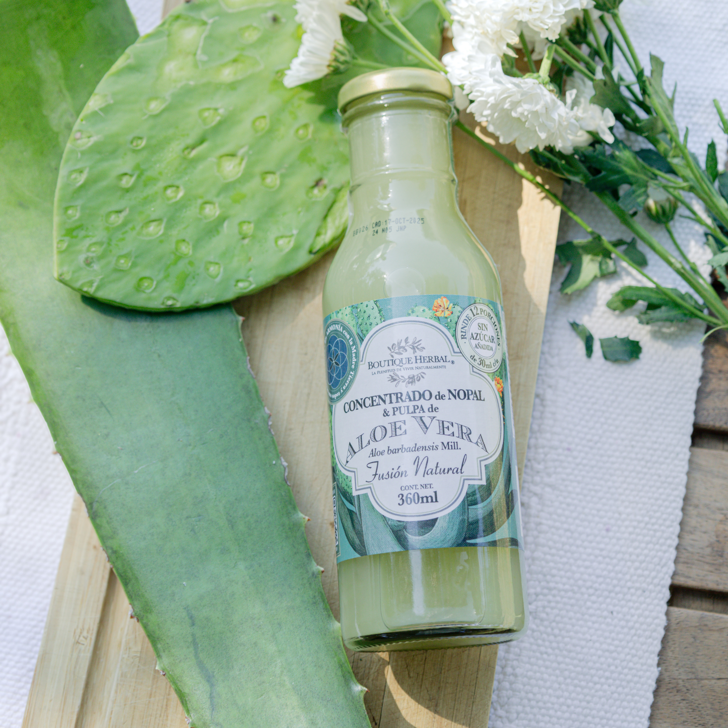 FUSIÓN: PULPA DE ALOE Y CONCENTRADO DE NOPAL