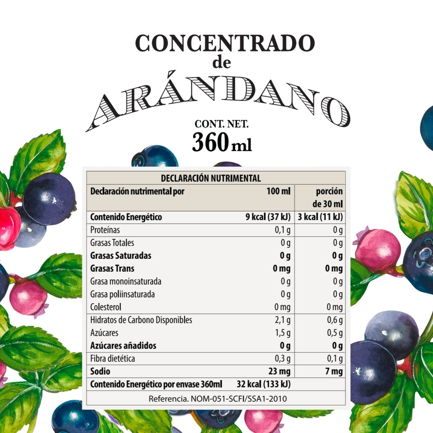 CONCENTRADO NATURAL DE ARÁNDANO