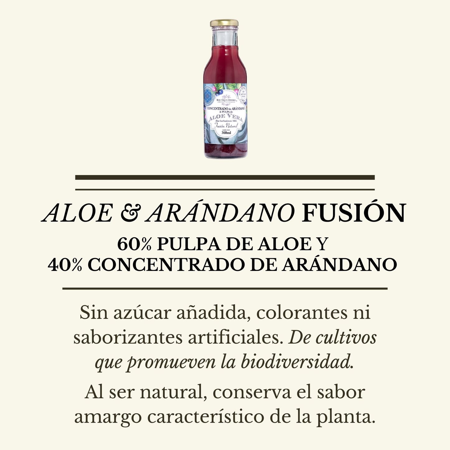 FUSIÓN: PULPA DE ALOE Y CONCENTRADO DE ARÁNDANO