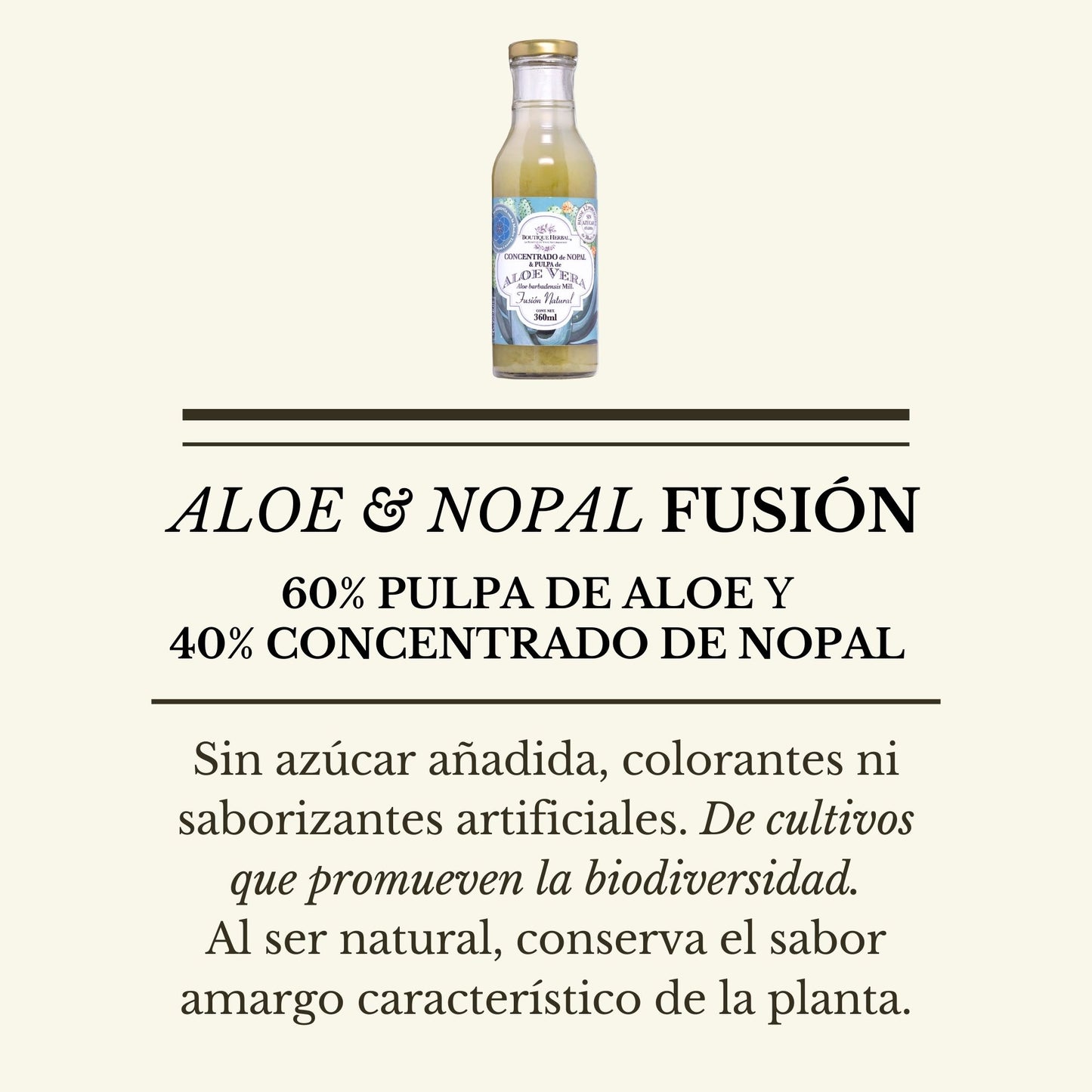FUSIÓN: PULPA DE ALOE Y CONCENTRADO DE NOPAL