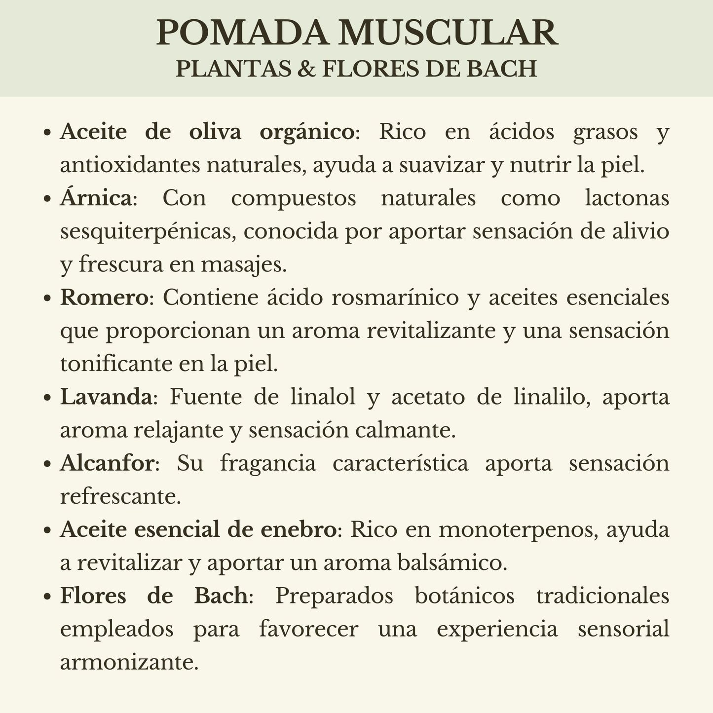 POMADA HERBAL MUSCULAR & FLORES DE BACH