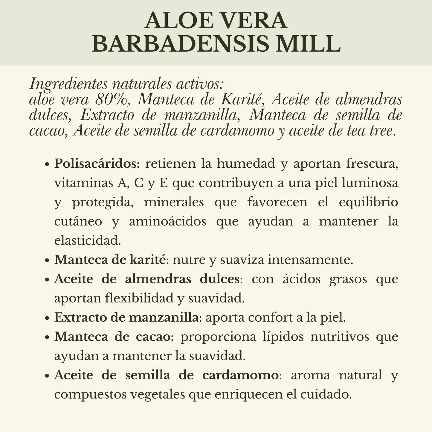 CREMA "RENOVACIÓN PROFUNDA" DE ALOE VERA