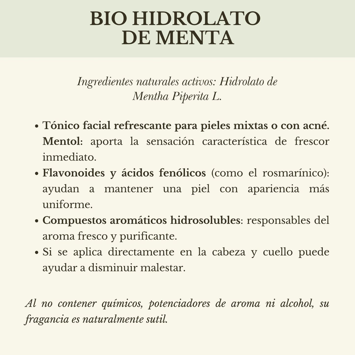 MINI HIDROLATO DE MENTA (100ml)