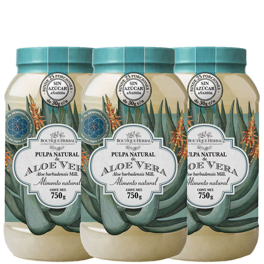 KIT 3 PULPAS NATURALES DE ALOE VERA