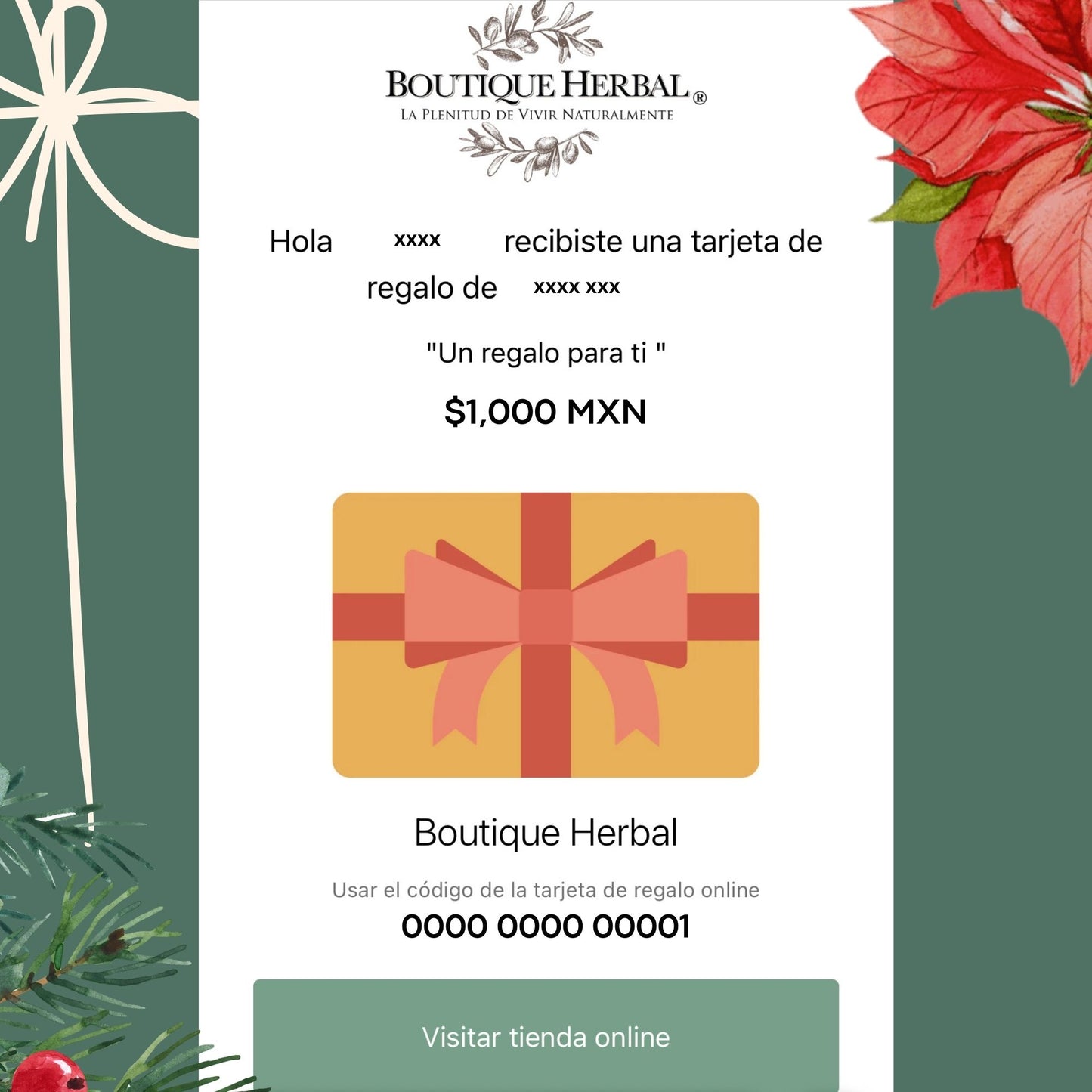 Tarjeta de regalo digital