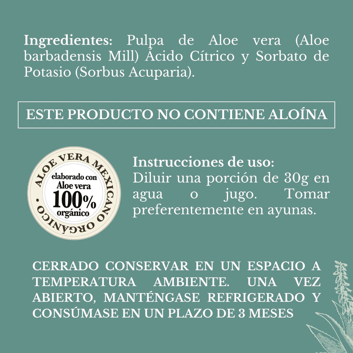 PULPA NATURAL DE ALOE VERA