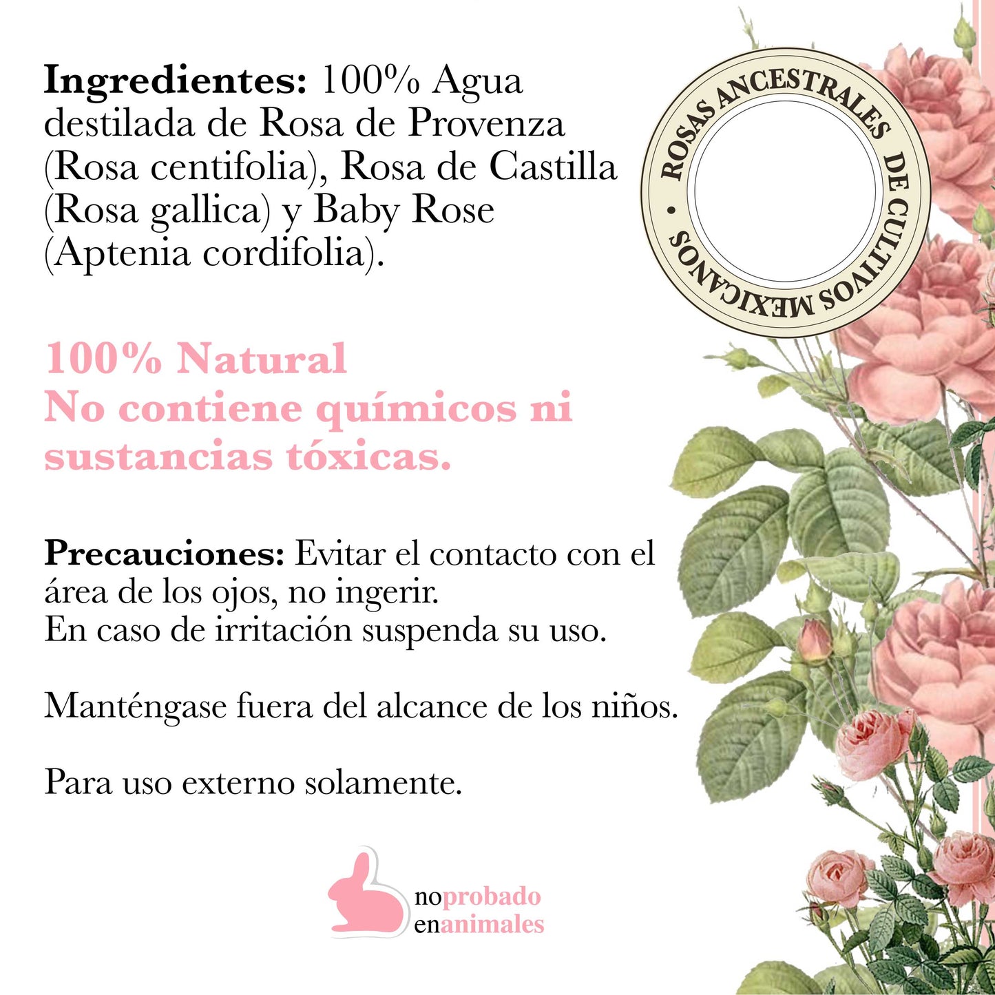 MINI HIDROLATO DE ROSAS (100ml)