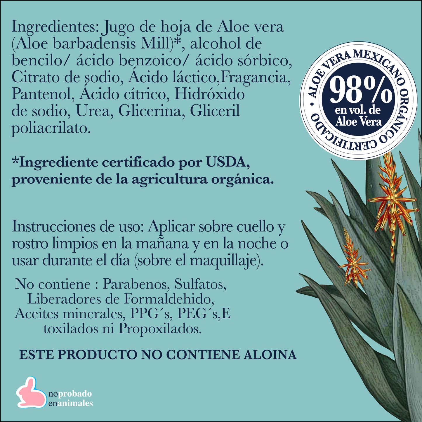 HIDROSUERO DE ALOE VERA ROSTRO Y CUELLO