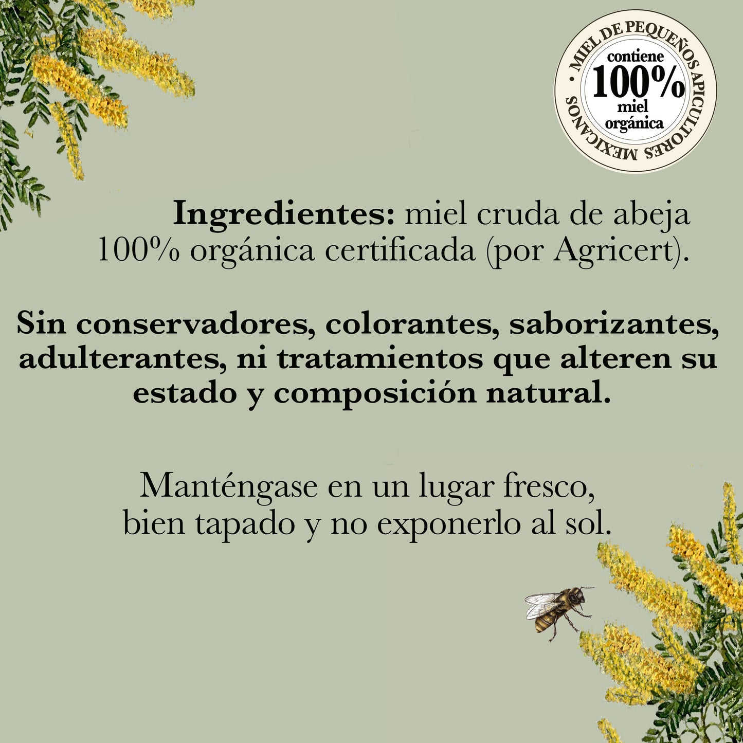 MIEL DE MEZQUITE ORGÁNICA