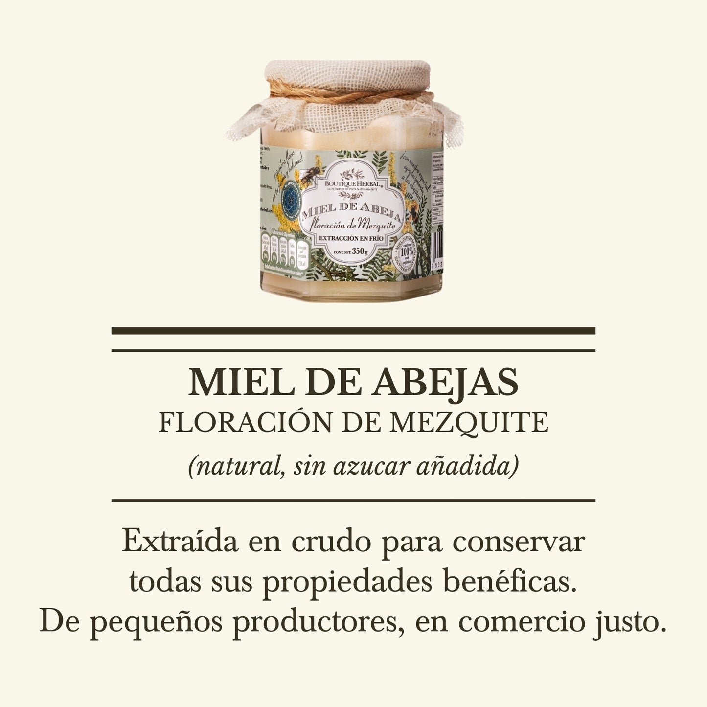 MIEL DE MEZQUITE ORGÁNICA