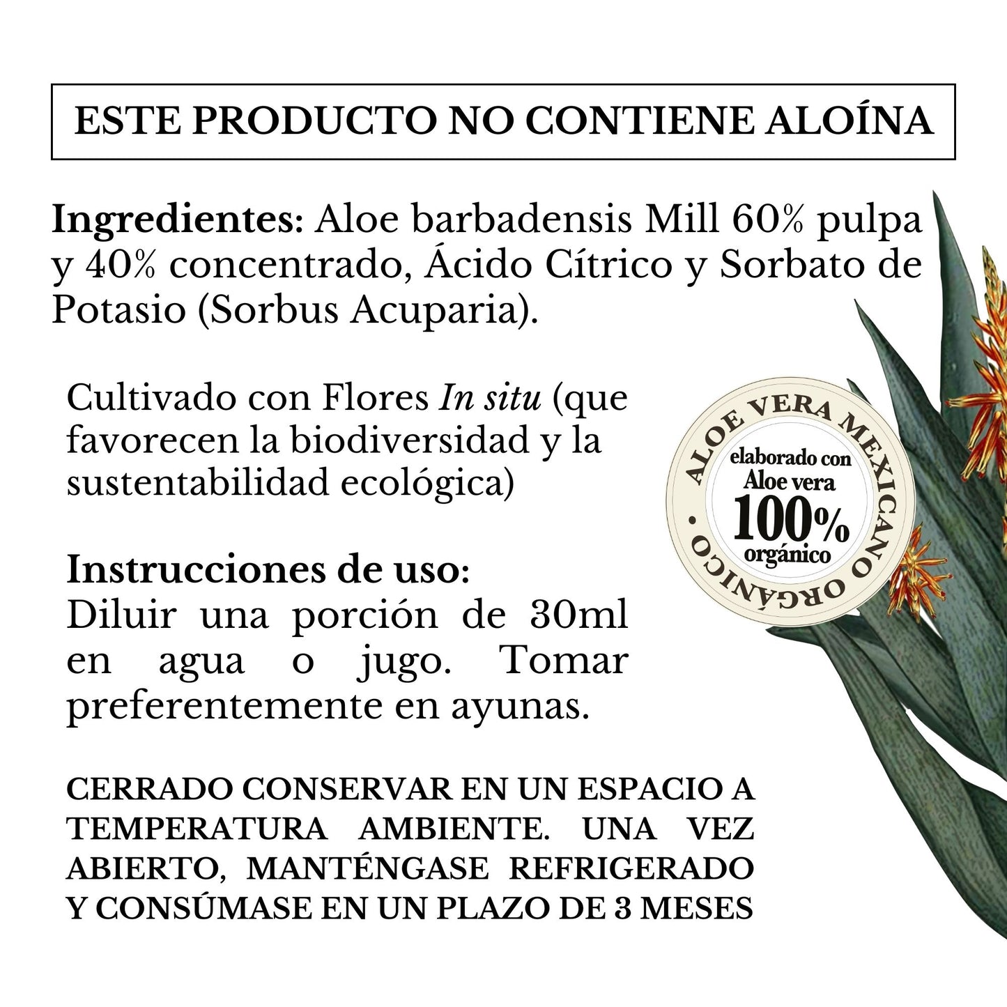 ALOE FUSIÓN: PULPA Y CONCENTRADO DE ALOE VERA