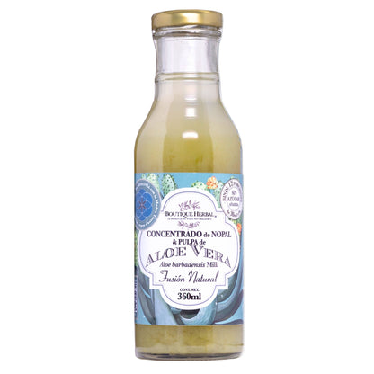 FUSIÓN: PULPA DE ALOE Y CONCENTRADO DE NOPAL
