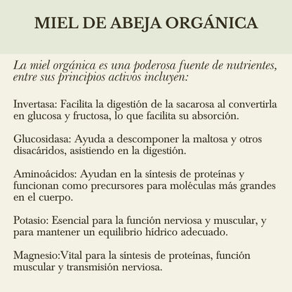 MIEL ORGÁNICA DE FLORACIÓN DE TEMPORADA