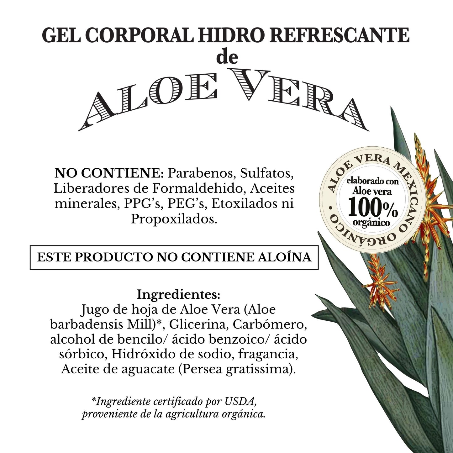 KIT BUEN FIN: Pulpa de aloe vera + Gel corporal + Hidrosuero facial