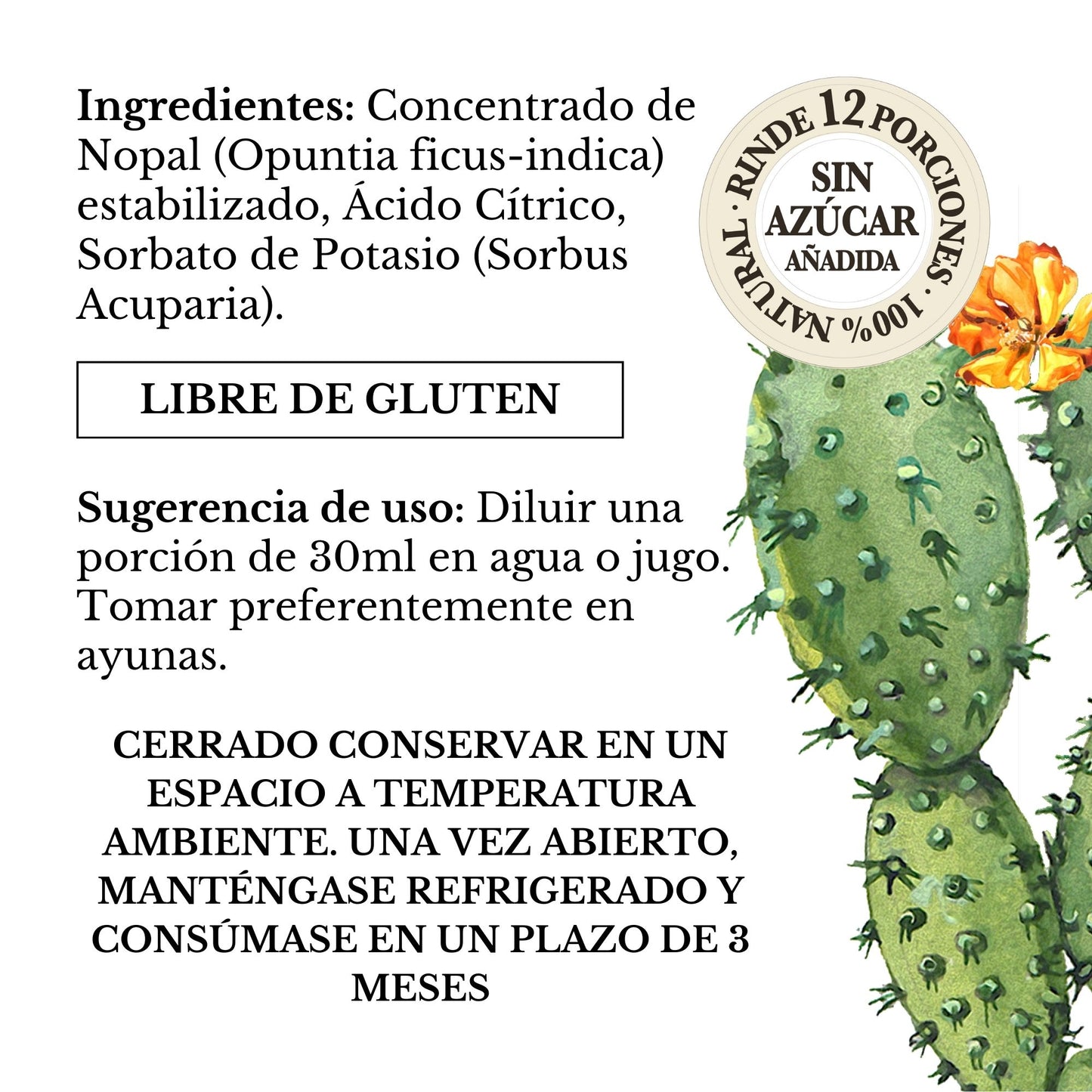 CONCENTRADO NATURAL DE NOPAL