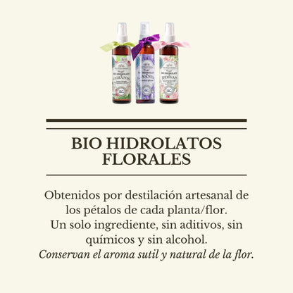 KIT 3 MINI HIDROLATOS: LAVANDA, ROSAS & GERANIO (100ml)