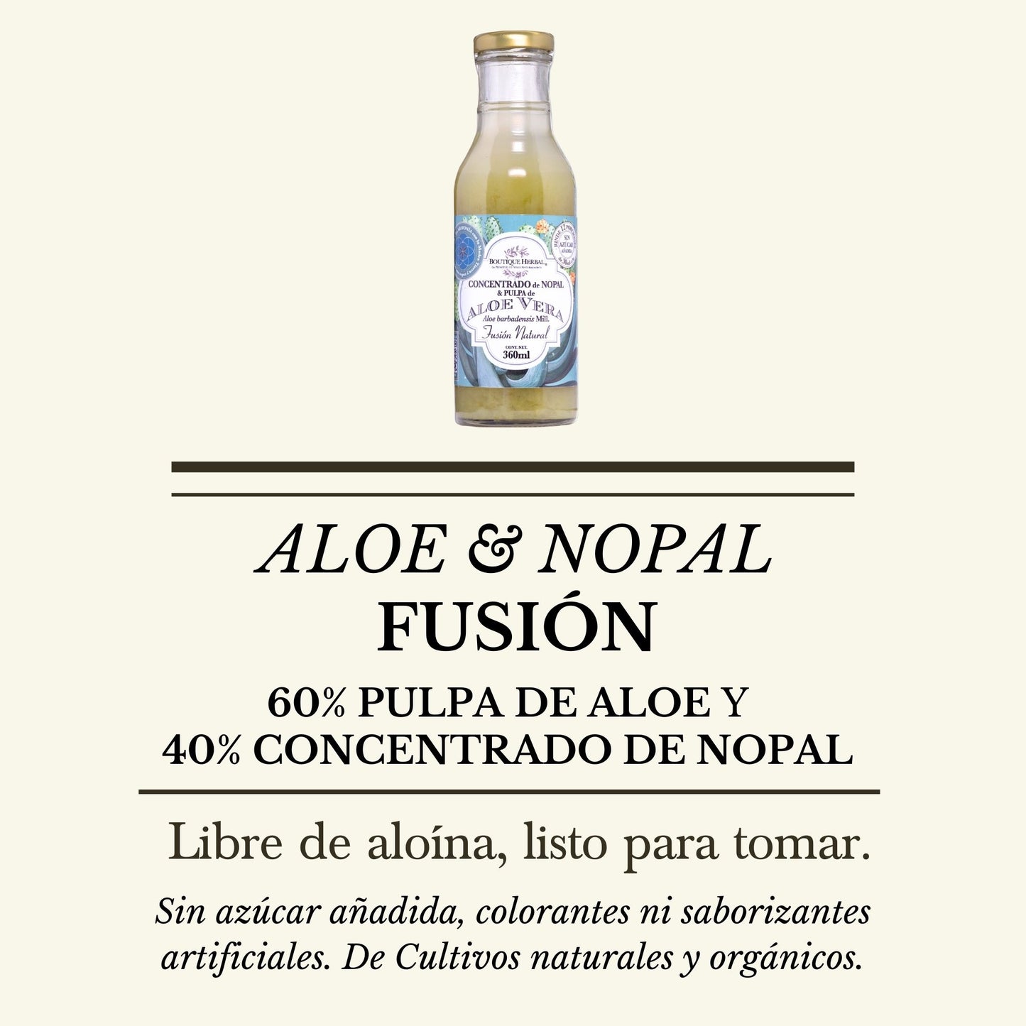 FUSIÓN: PULPA DE ALOE Y CONCENTRADO DE NOPAL