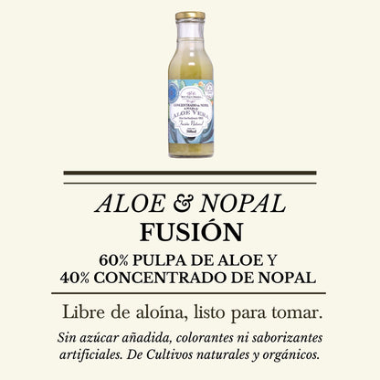 FUSIÓN: PULPA DE ALOE Y CONCENTRADO DE NOPAL