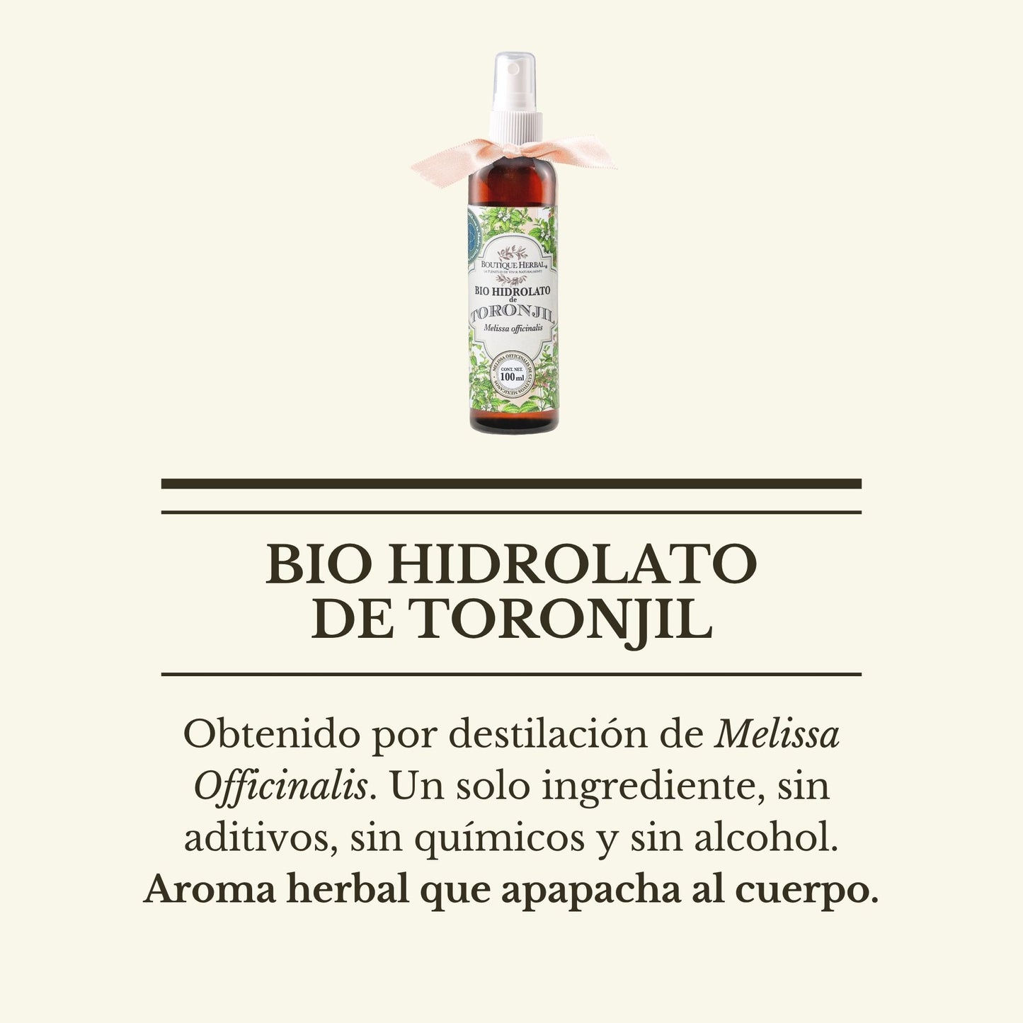 MINI HIDROLATO DE TORONJIL (100ml)