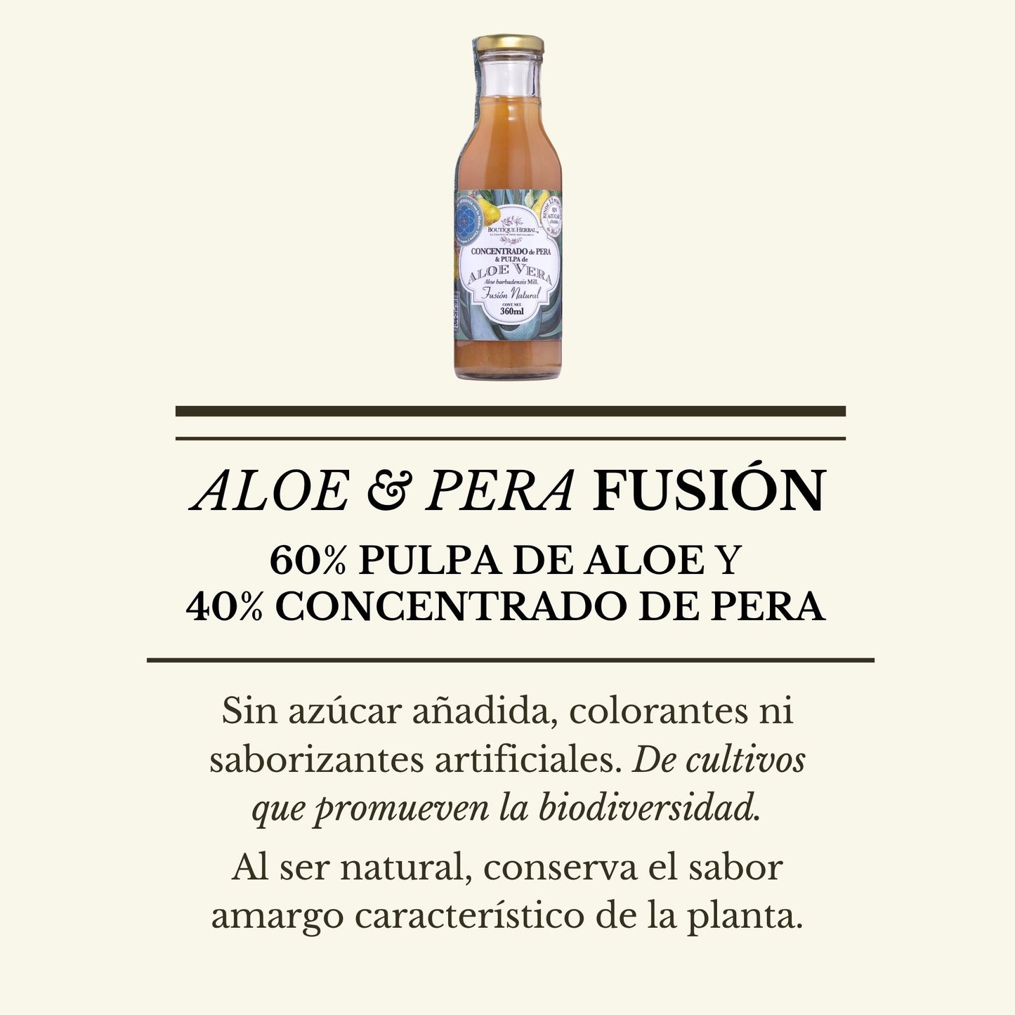 FUSIÓN: PULPA DE ALOE Y CONCENTRADO DE PERA