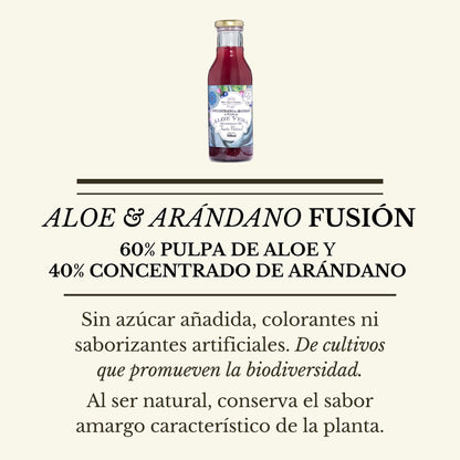 FUSIÓN: PULPA DE ALOE Y CONCENTRADO DE ARÁNDANO