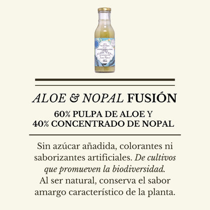 FUSIÓN: PULPA DE ALOE Y CONCENTRADO DE NOPAL