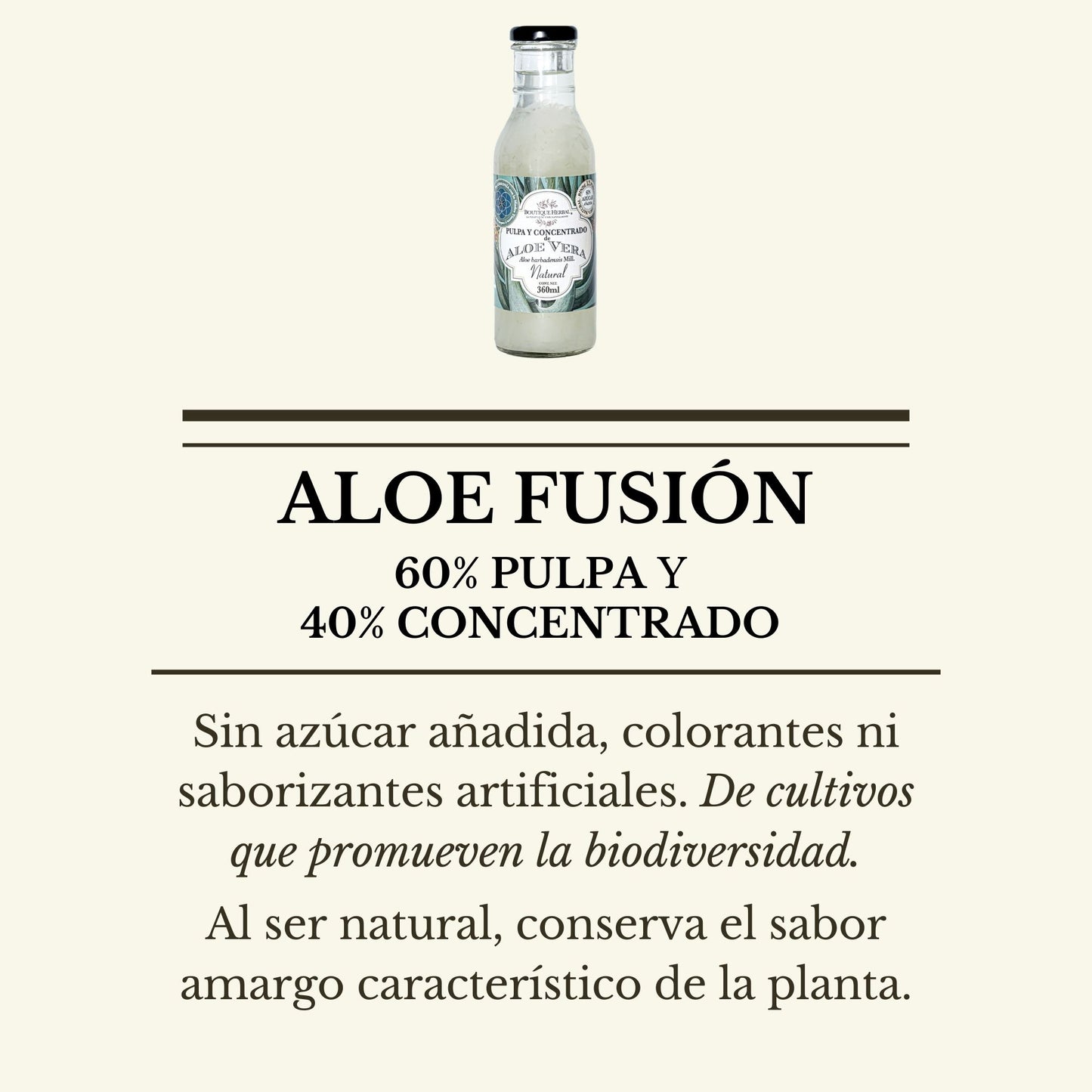 ALOE FUSIÓN: PULPA Y CONCENTRADO DE ALOE VERA