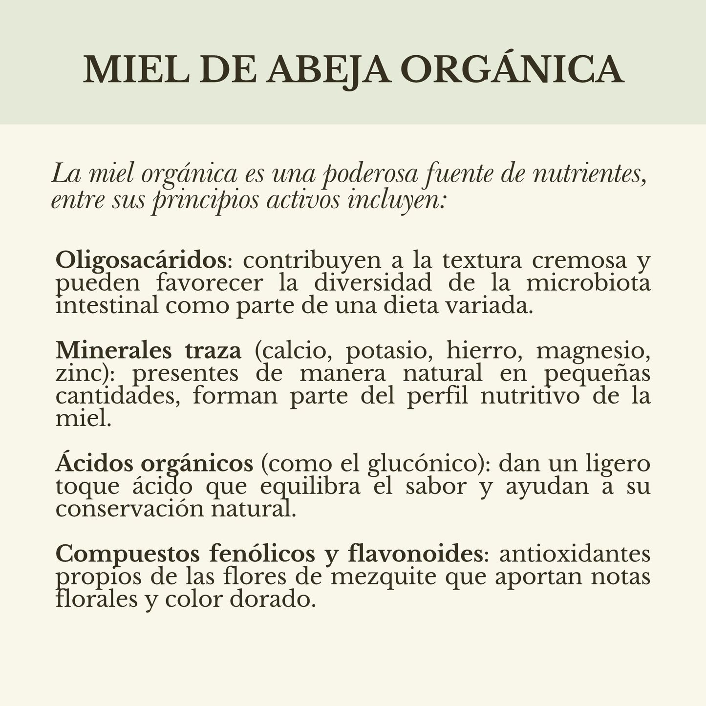 MIEL DE MEZQUITE ORGÁNICA