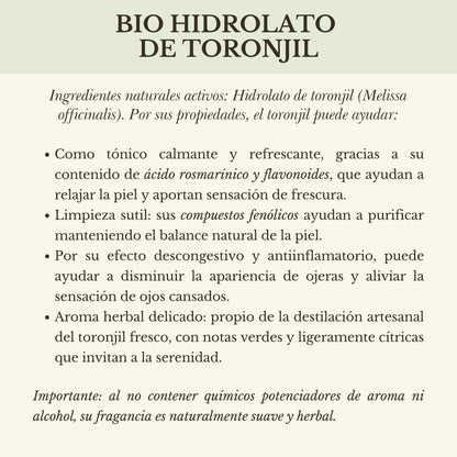MINI HIDROLATO DE TORONJIL (100ml)