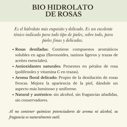 BIO HIDROLATO DE ROSAS