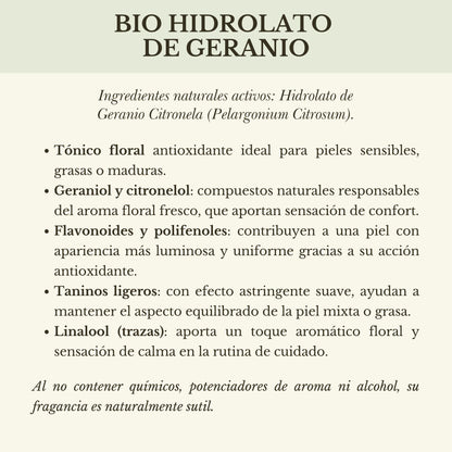 BIO HIDROLATO DE GERANIO