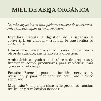 MIEL ORGÁNICA DE FLORACIÓN DE TEMPORADA