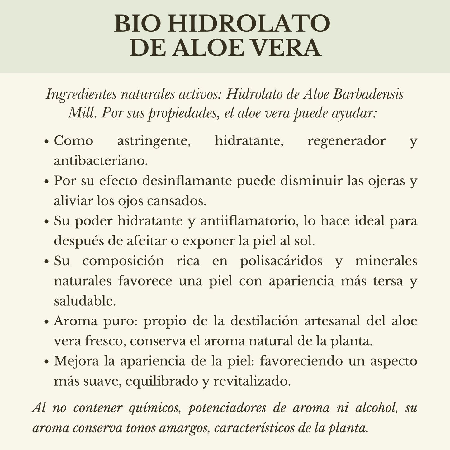 MINI HIDROLATO DE ALOE VERA (100ml)