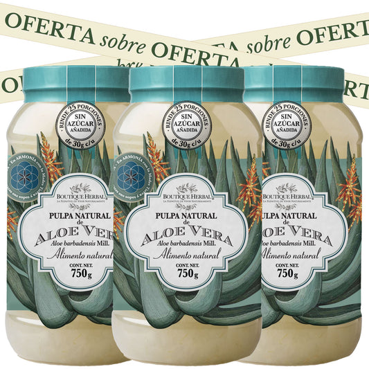 KIT 3 PULPAS NATURALES DE ALOE VERA