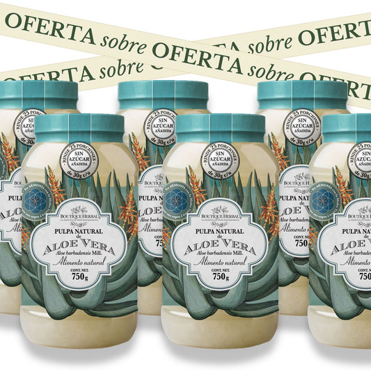 KIT 6 PULPAS NATURALES DE ALOE VERA