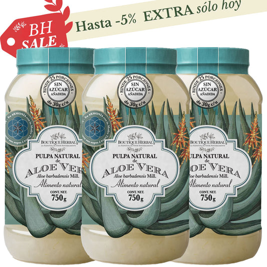 KIT 3 PULPAS NATURALES DE ALOE VERA
