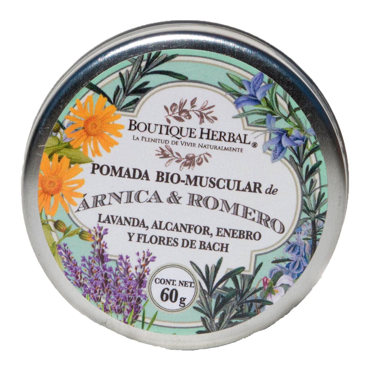 POMADA BIO- MUSCULAR FLORES DE BACH & PLANTAS MEDICINALES