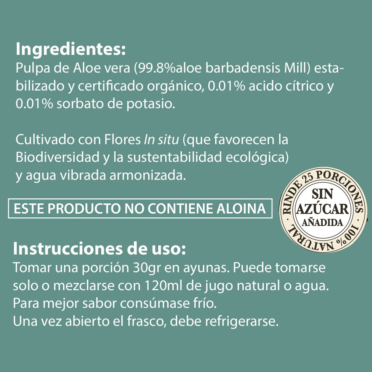 CAJA DE 12 PULPAS DE ALOE VERA ORGÁNICO